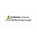 Tape Logic "Warning: Cancer - " Prop 65 Labels, 1.5 x 0.5", White, PK500 DL4500
